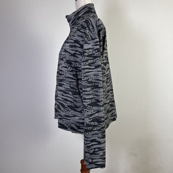 Title Nine Daily Decathlon Full Zip Jacket Women's Large Grey Camo Running Gym - Picture 5 of 16